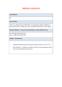Imipenem - Cilastatin