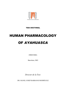 human pharmacology of ayahuasca - Multidisciplinary Association