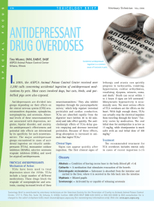 antidepressant drug overdoses