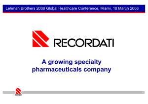 Lehman Brothers 2008 Global Healthcare Conference