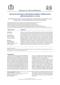 Neural mechanisms underlying morphine withdrawal in addicted