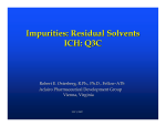 Impurities: Residual Solvents ICH: Q3C