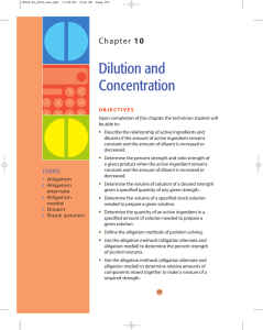 Dilution and Concentration