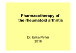 Pharmacotherapy of the rheumatoid arthritis
