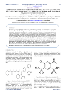 Simultaneous Quantitative Determination of Candesartan cilexetil