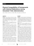 Physical Compatibility of Pantoprazole with Selected Medications