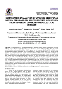 Comparative Evaluation of in vitro Diclofenac Sodium