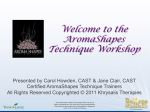 Welcome to the AromaShapes Technique Workshop