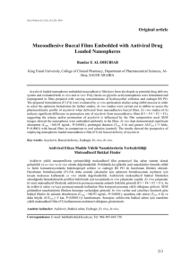 Mucoadhesive Buccal Films Embedded with Antiviral Drug Loaded