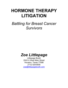 hormone therapy litigation - HB Litigation Conferences
