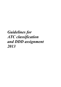 Guidelines for ATC classification and DDD assignment