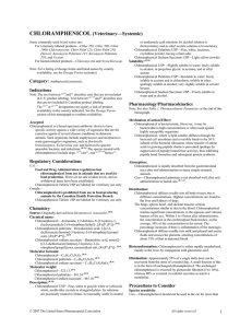 CHLORAMPHENICOL - American Academy of Veterinary