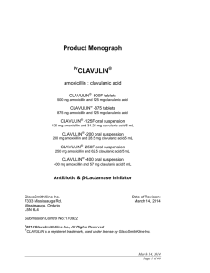 Clavulin - GlaxoSmithKline