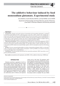 The addictive behaviour induced by food monosodium glutamate