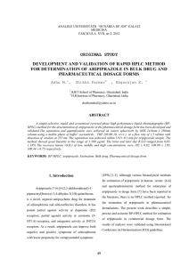 development and validation of rapid hplc