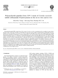Polysaccharide peptides from COV-1 strain of Coriolus versicolor