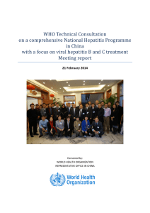 WHO Technical Consultation on a comprehensive National Hepatitis