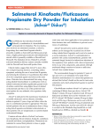 Salmeterol Xinafoate/Fluticasone Propionate Dry Powder for