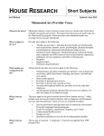 MinnesotaCare Provider Taxes - Minnesota House of Representatives