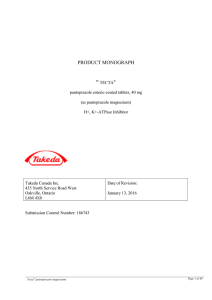 product monograph - Takeda Canada Inc.