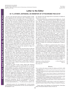 Letter to the Editor - Drug Metabolism and Disposition