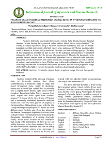 International Journal of Ayurveda and Pharma Research