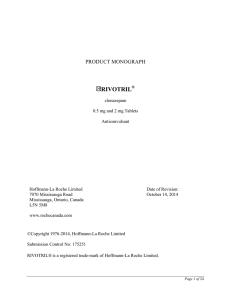 RIVOTRIL Product Monograph