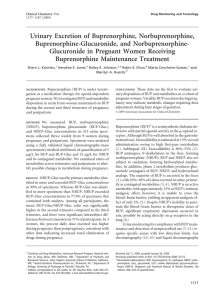 Urinary Excretion of Buprenorphine