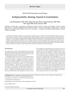 Antipsychotic dosing: found in translation