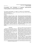 Formulation and Evaluation of Itopride Hydrochloride Floating