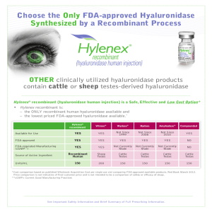 Choose the Only FDA-approved Hyaluronidase