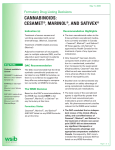 cannabinoids: cesamet®, marinol®, and sativex