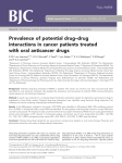 drug interactions in cancer patients treated with oral anticancer drugs