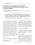 Formulation and Evaluation of Trimetazidine Dihydrochloride