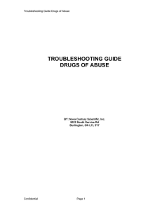 troubleshooting guide drugs of abuse