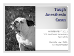 Tough Anesthesia Cases - VCA Specialty Animal Hospitals