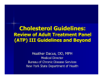 Cholesterol Guidelines