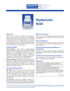 Hyaluronic Acid - Green and Healthy