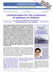 Levetiracetam for the treatment of epilepsy in children
