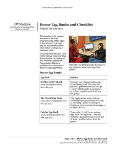 Donor Egg Banks and Checklist - Health Online