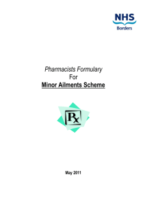 Pharmacists Formulary For Minor Ailments