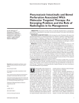 Pneumatosis Intestinalis and Bowel Perforation Associated With