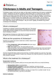 Chickenpox in Adults and Teenagers