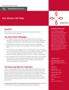 Rapid Response: Sex Worker HIV Risk - Triple