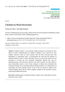 Chelation in Metal Intoxication