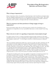 Prescription Drug Re-Importation Question and Answer Sheet