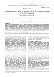 Antiinflammatory Activity of Stem and Leaf of