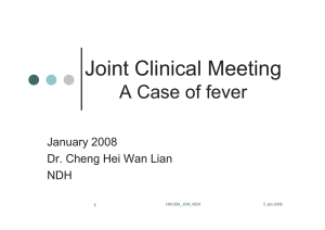 J i t Cli i l M ti Joint Clinical Meeting