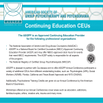 Continuing Education CEUs - American Society of Group