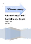Anti-Protozoal and Anthelmintic Drugs